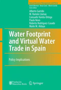 Couverture de l’ouvrage Water Footprint and Virtual Water Trade in Spain
