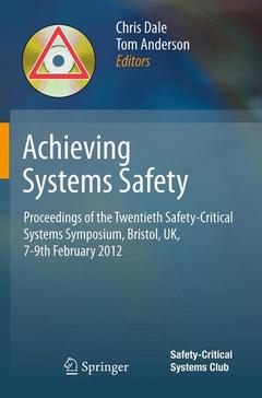Couverture de l’ouvrage Achieving Systems Safety