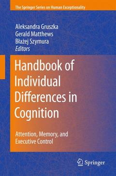 Couverture de l’ouvrage Handbook of Individual Differences in Cognition
