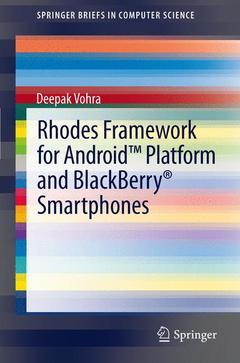 Couverture de l’ouvrage Rhodes Framework for Android™ Platform and BlackBerry® Smartphones
