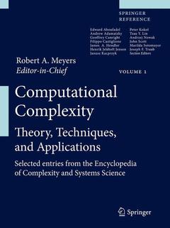 Couverture de l’ouvrage Computational Complexity
