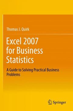 Cover of the book Excel 2007 for Business Statistics