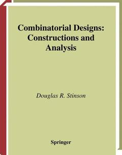Couverture de l’ouvrage Combinatorial Designs