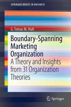 Couverture de l’ouvrage Boundary-Spanning Marketing Organization