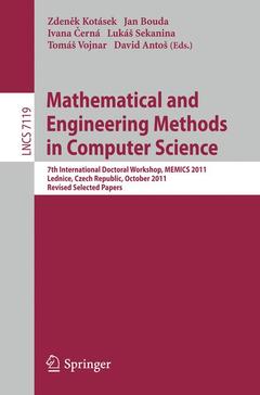 Cover of the book Mathematical and Engineering Methods in Computer Science