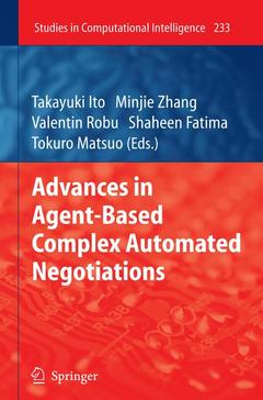 Couverture de l’ouvrage Advances in Agent-Based Complex Automated Negotiations