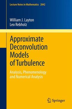 Couverture de l’ouvrage Approximate Deconvolution Models of Turbulence