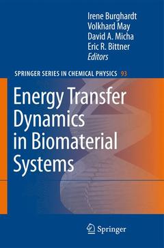 Couverture de l’ouvrage Energy Transfer Dynamics in Biomaterial Systems