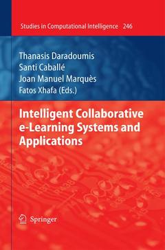 Couverture de l’ouvrage Intelligent Collaborative e-Learning Systems and Applications