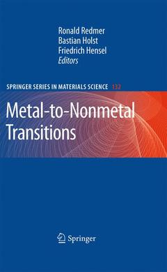 Couverture de l’ouvrage Metal-to-Nonmetal Transitions