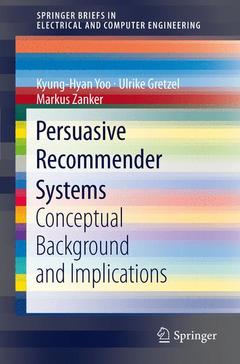 Couverture de l’ouvrage Persuasive Recommender Systems