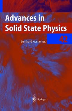 Couverture de l’ouvrage Advances in Solid State Physics