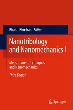 Couverture de l’ouvrage Nanotribology and Nanomechanics I