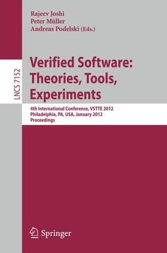 Cover of the book Verified Software: Theories, Tools, Experiments