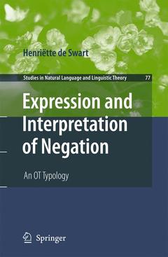 Couverture de l’ouvrage Expression and Interpretation of Negation