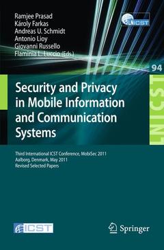 Cover of the book Security and Privacy in Mobile Information and Communication Systems