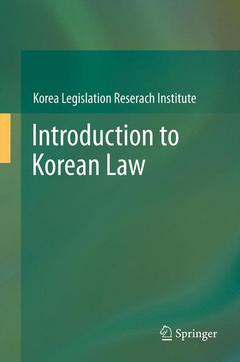 Couverture de l’ouvrage Introduction to Korean Law