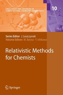 Couverture de l’ouvrage Relativistic Methods for Chemists