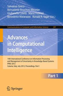 Couverture de l’ouvrage Advances in Computational Intelligence, Part I