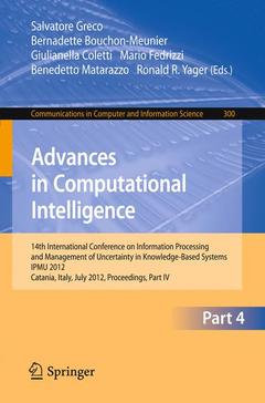 Cover of the book Advances in Computational Intelligence, Part IV