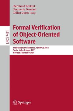 Couverture de l’ouvrage Formal Verification of Object-Oriented Software