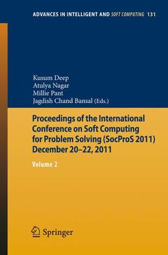 Cover of the book Proceedings of the International Conference on Soft Computing for Problem Solving (SocProS 2011) December 20-22, 2011