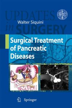 Couverture de l’ouvrage Surgical Treatment of Pancreatic Diseases