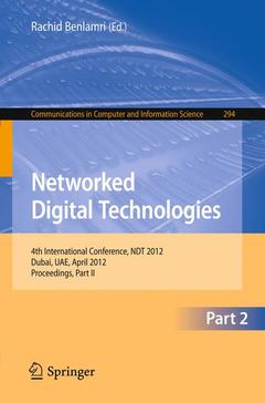 Couverture de l’ouvrage Networked Digital Technologies, Part II