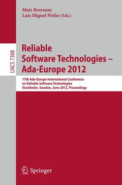 Couverture de l’ouvrage Reliable Software Technologies -- Ada-Europe 2012