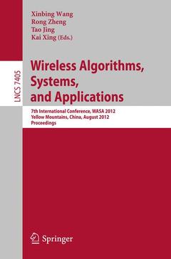 Cover of the book Wireless Algorithms, Systems, and Applications