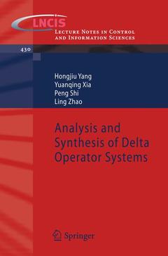 Cover of the book Analysis and Synthesis of Delta Operator Systems
