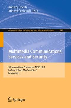 Couverture de l’ouvrage Multimedia Communications, Services and Security