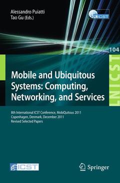 Couverture de l’ouvrage Mobile and Ubiquitous Systems: Computing, Networking, and Services