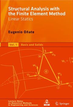 Couverture de l’ouvrage Structural Analysis with the Finite Element Method. Linear Statics