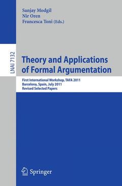 Couverture de l’ouvrage Theory and Applications of Formal Argumentation