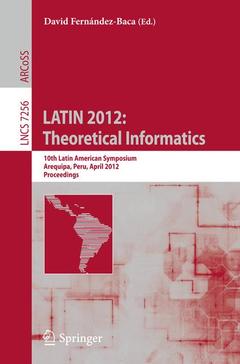 Couverture de l’ouvrage LATIN 2012: Theoretical Informatics