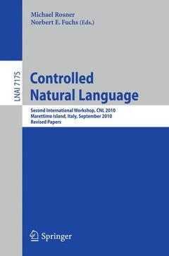 Cover of the book Controlled Natural Language