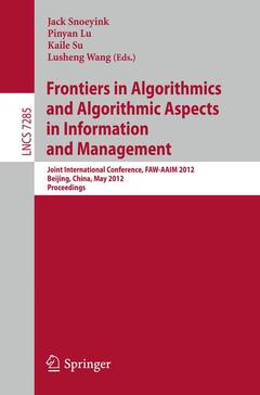 Cover of the book Frontiers in Algorithmics and Algorithmic Aspects in Information and Management