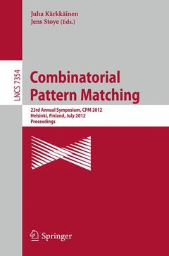 Cover of the book Combinatorial Pattern Matching