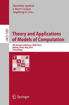 Cover of the book Theory and Applications of Models of Computation