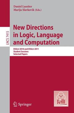 Cover of the book New Directions in Logic, Language, and Computation