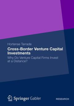 Cover of the book Cross-border venture capital investments Why do venture capital firms invest at a distance