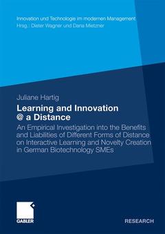 Couverture de l’ouvrage Learning and innovation @ a distance