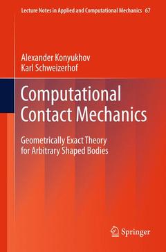 Couverture de l’ouvrage Computational Contact Mechanics