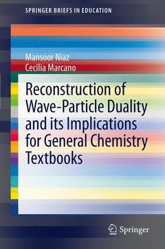 Cover of the book Reconstruction of Wave-Particle Duality and its Implications for General Chemistry Textbooks