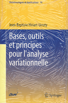 Couverture de l’ouvrage Bases, outils et principes pour l'analyse variationnelle
