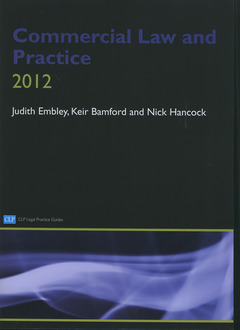 Couverture de l’ouvrage Commercial law and practice 2012