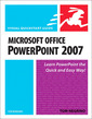 Couverture de l'ouvrage Microsoft office powerpoint 2007 for windows, visual quickstart guide
