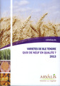Couverture de l'ouvrage Variétés de blé tendre 2013