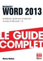 Couverture de l'ouvrage GUIDE COMPLET WORD 2013